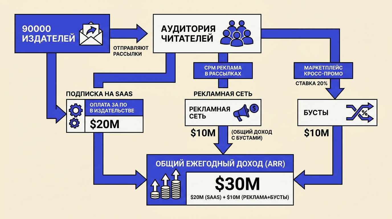Схема монетизации beehiiv
