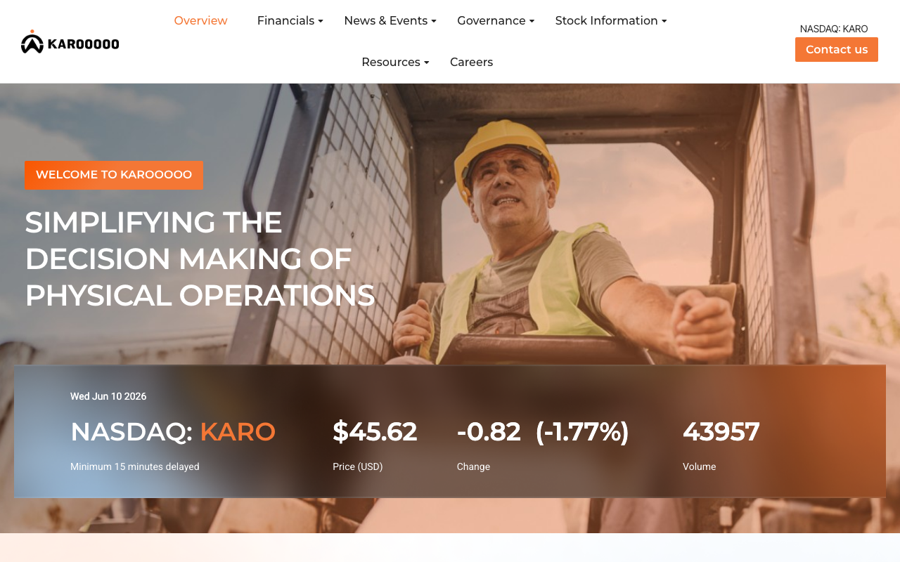 Karooooo — корпоративный сайт