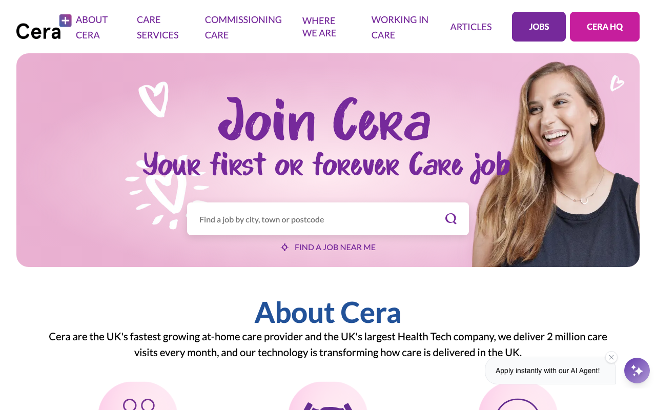 Главная страница Cera