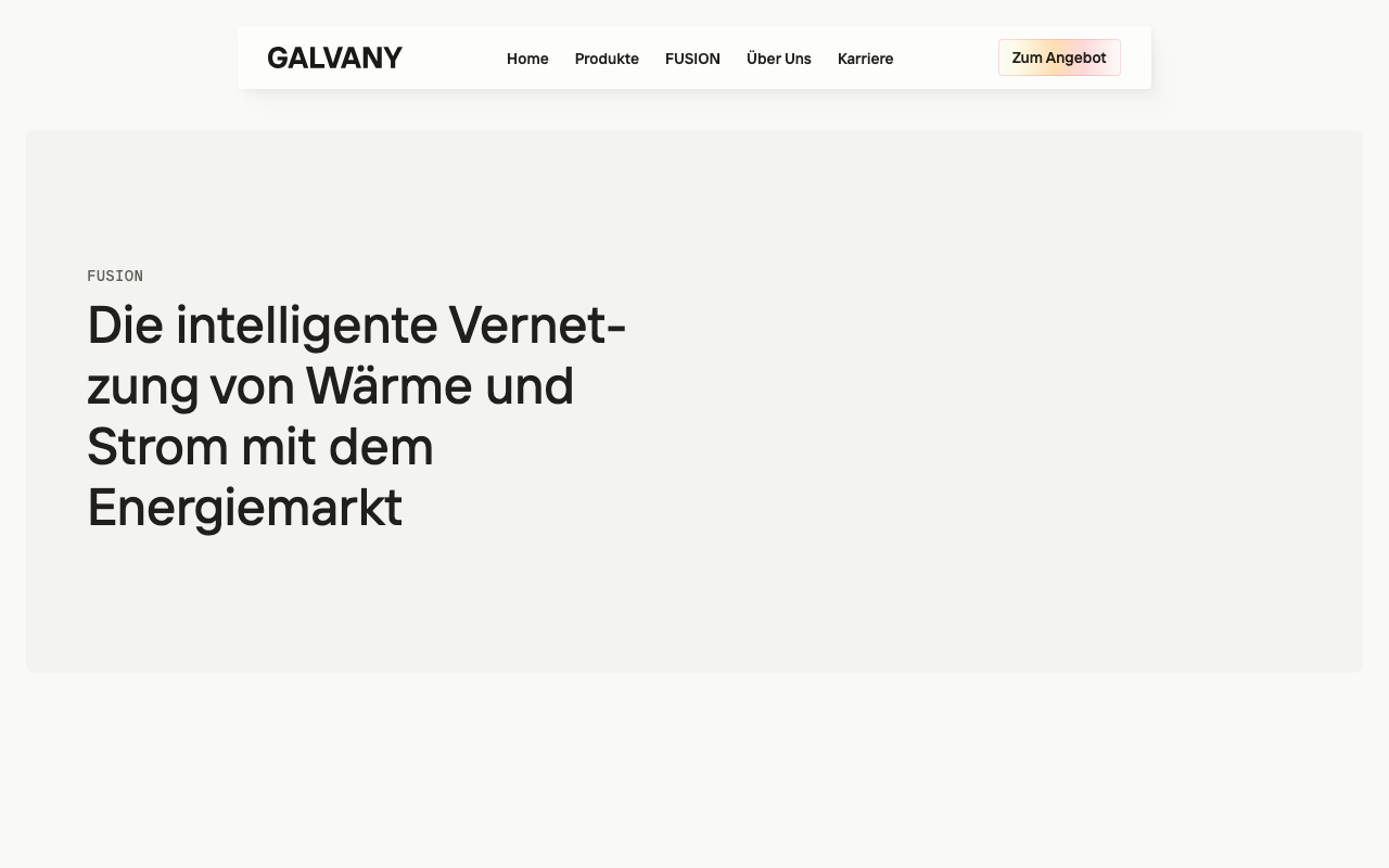 GALVANY Fusion — система управления энергией