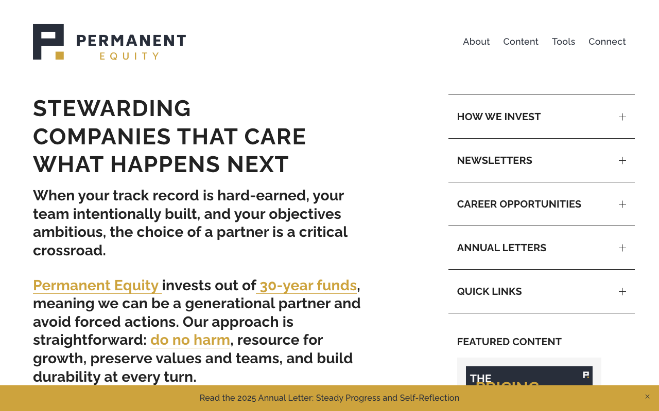 Главная Permanent Equity