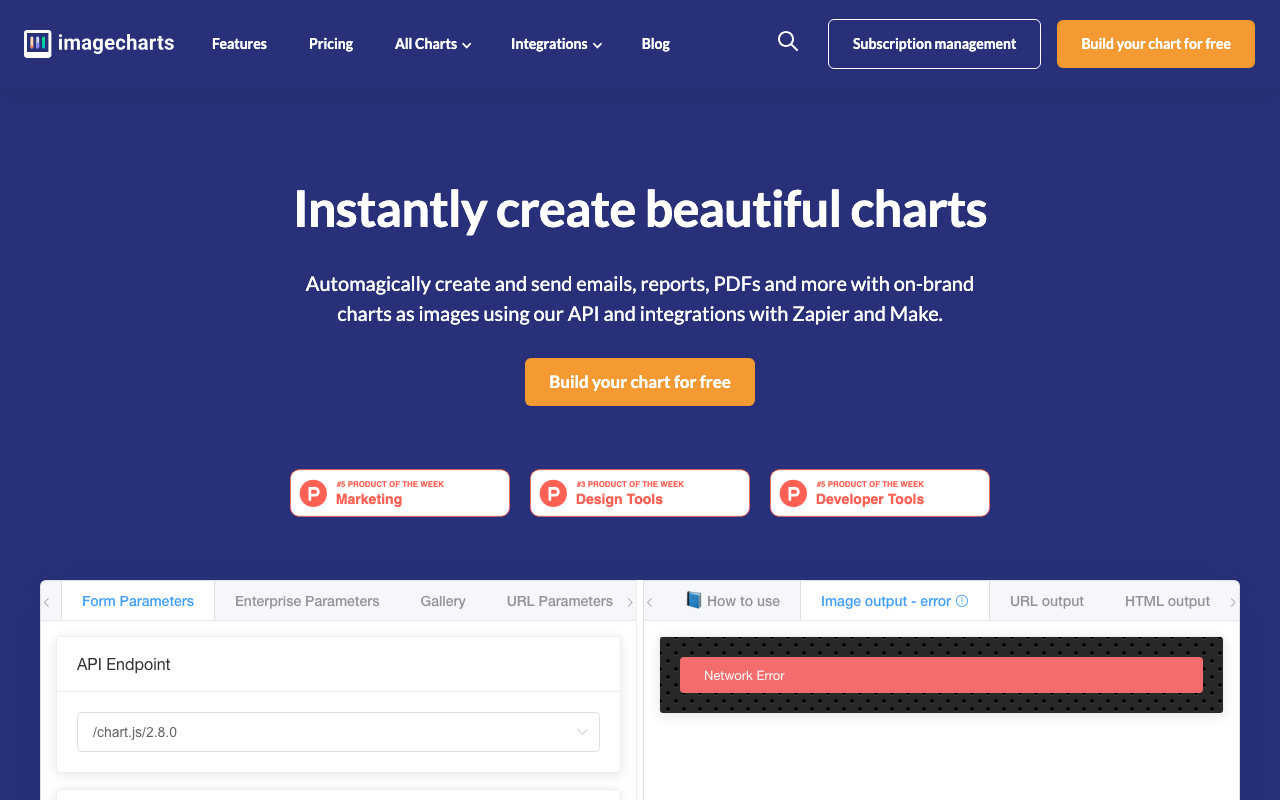 Главная страница Image-Charts
