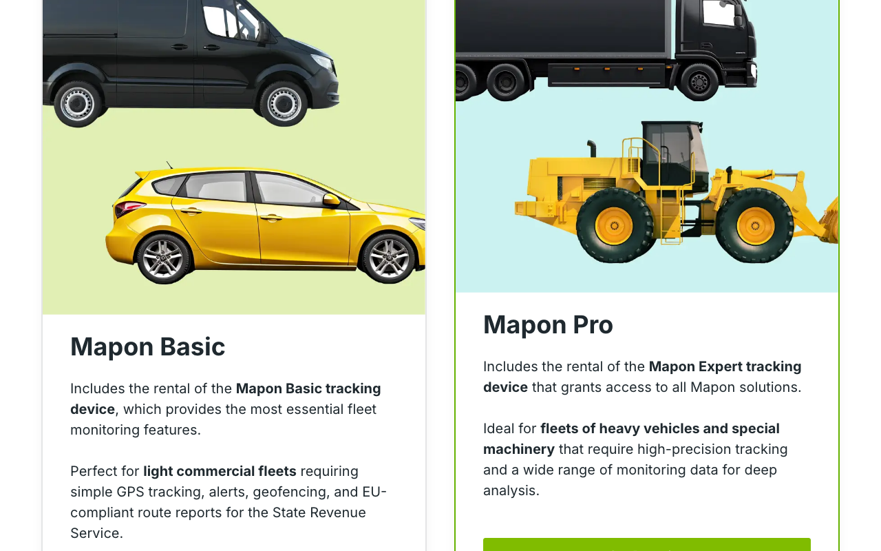 Тарифы Mapon