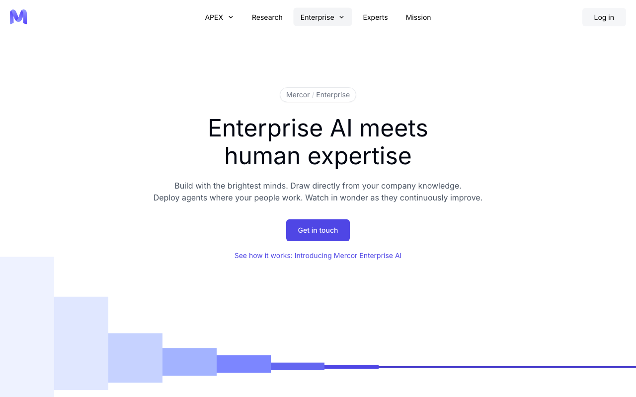 Enterprise-страница Mercor