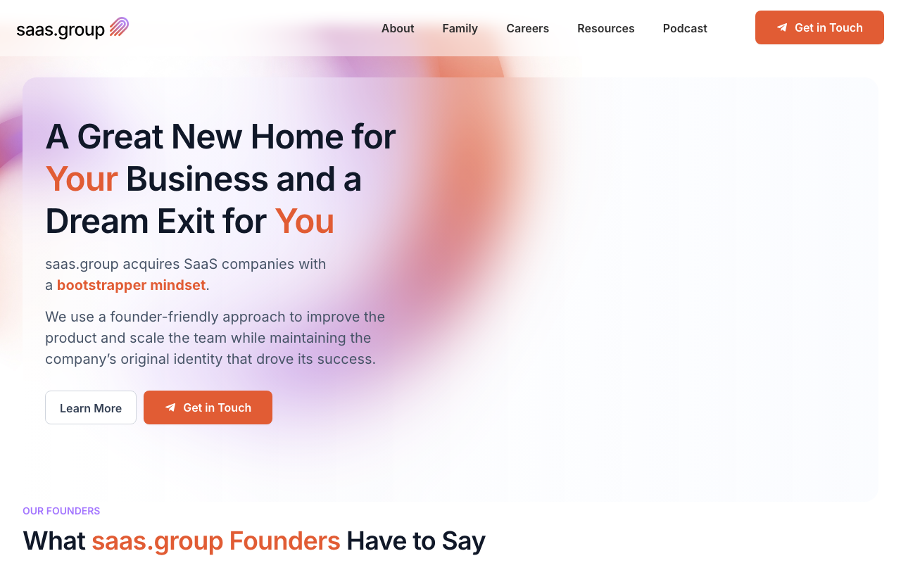 Главная страница SaaS.Group