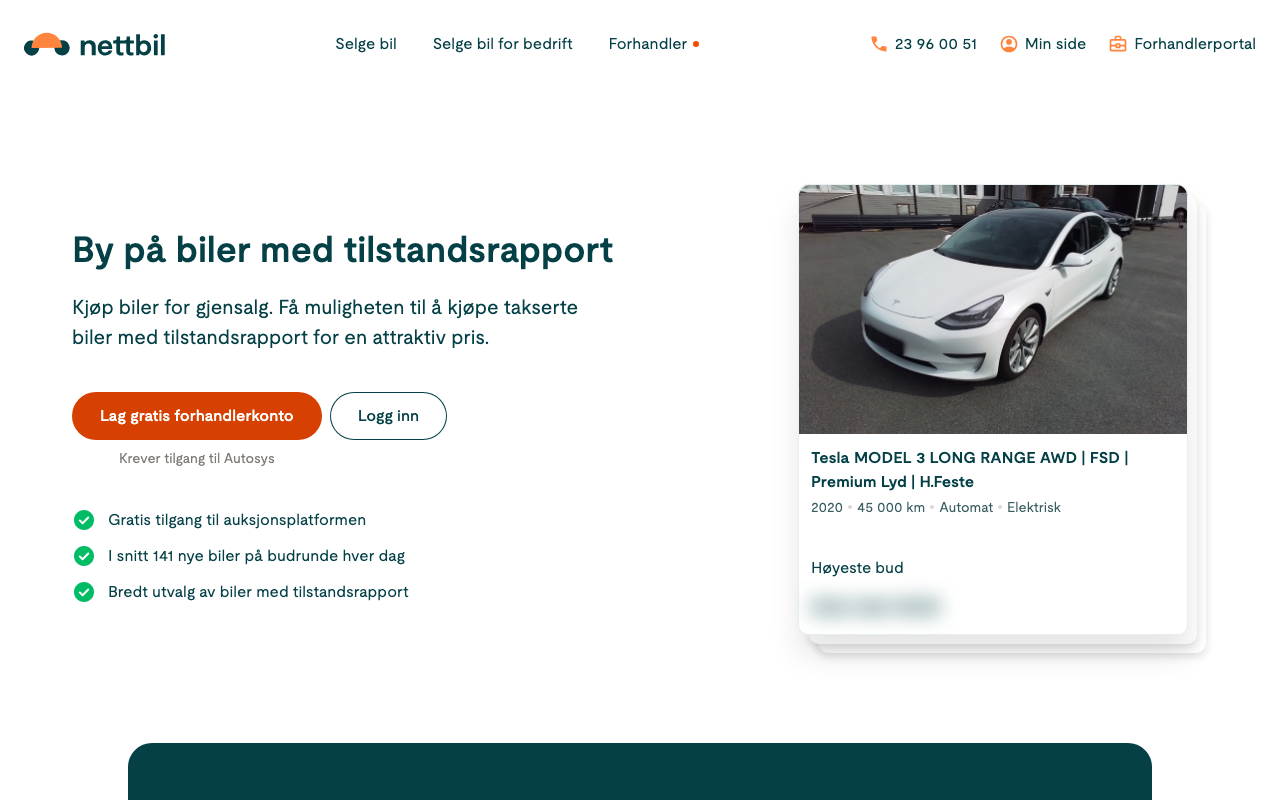 Страница для дилеров Nettbil