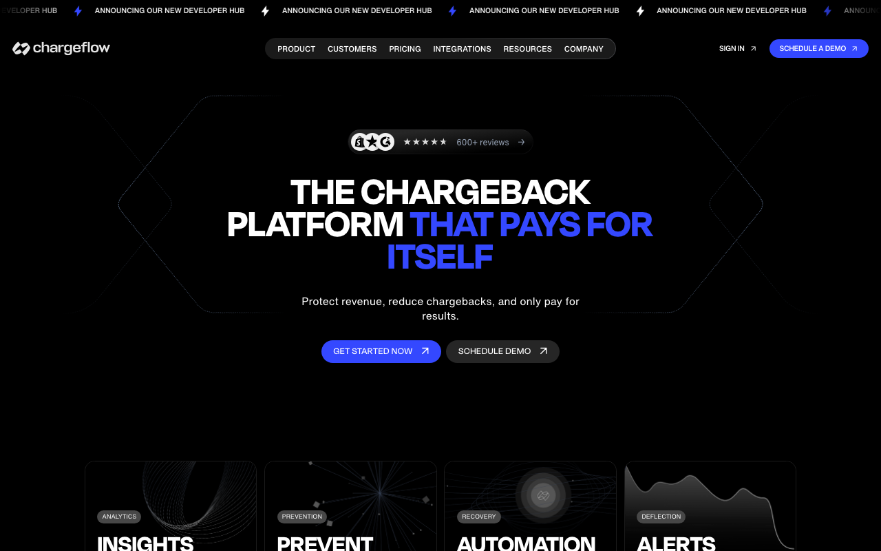 Сайт Chargeflow: платформа, которая окупает себя