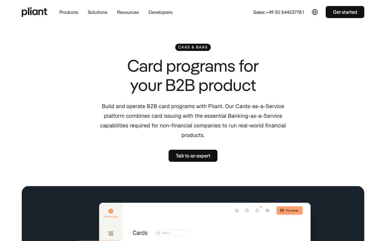 Cards-as-a-Service у Pliant