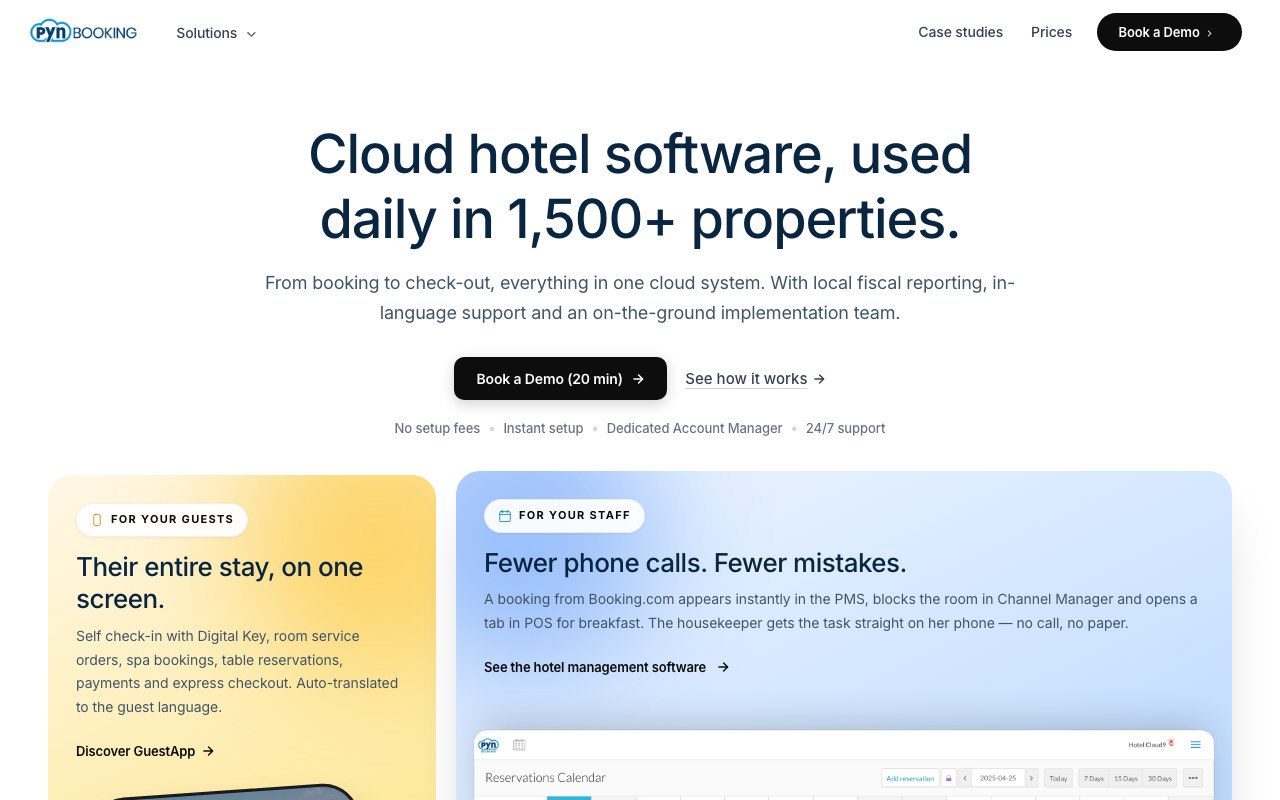 Главная страница Pynbooking