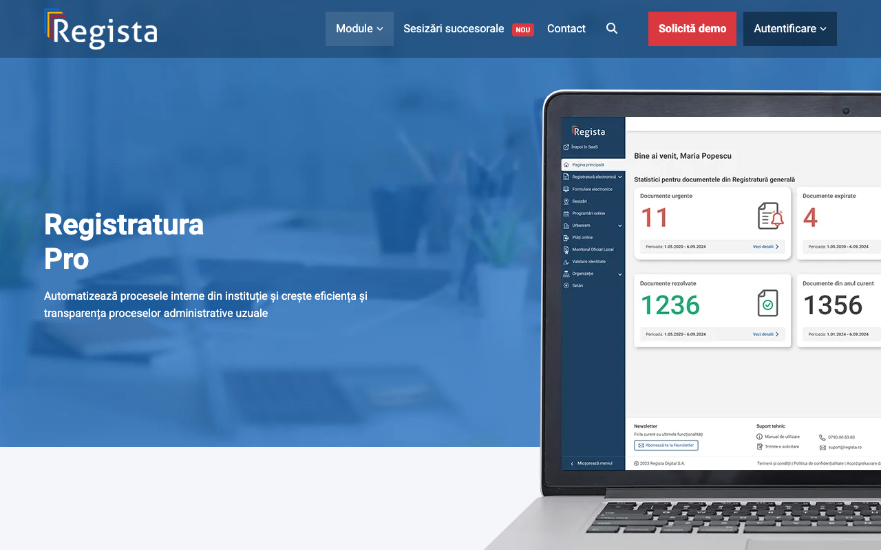 Интерфейс Registratura Pro
