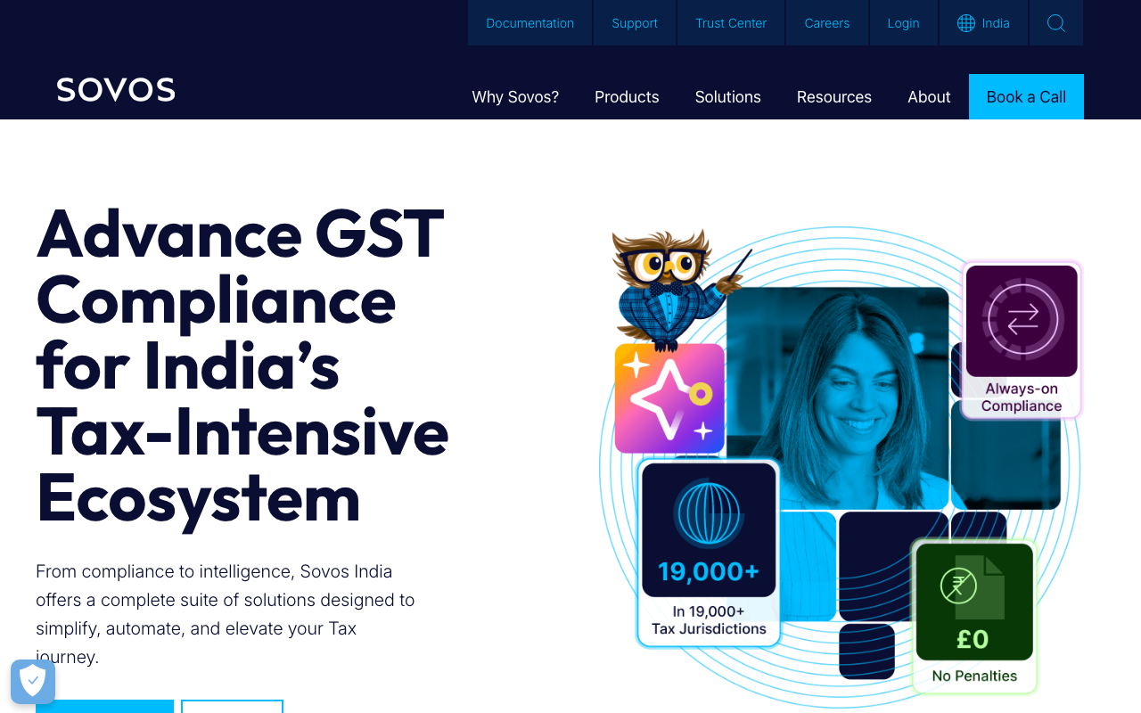 Сайт irisgst.com ведёт на Sovos India