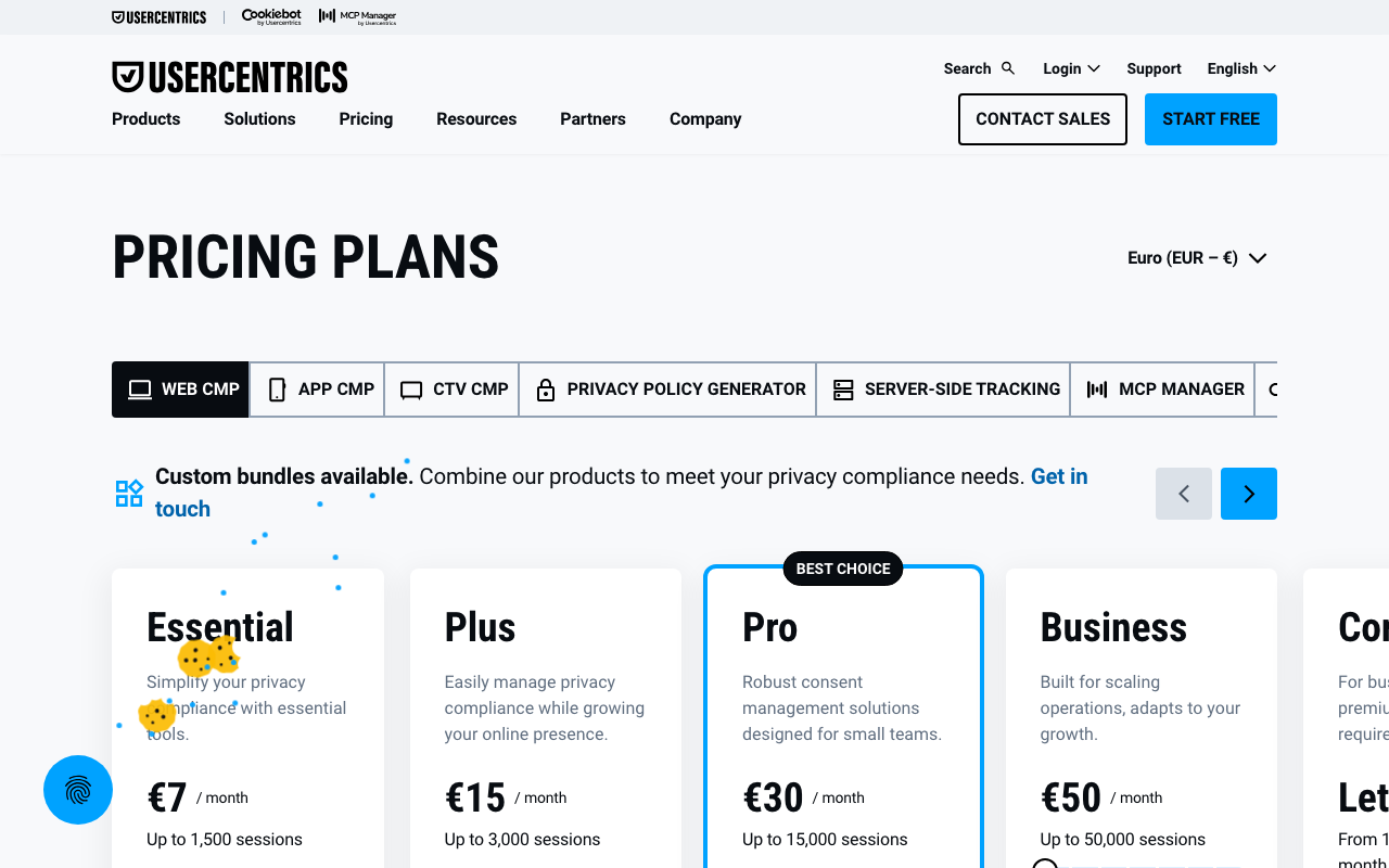 Тарифы Usercentrics