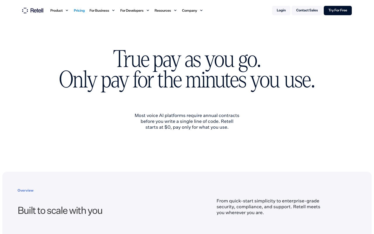 Pricing Retell AI