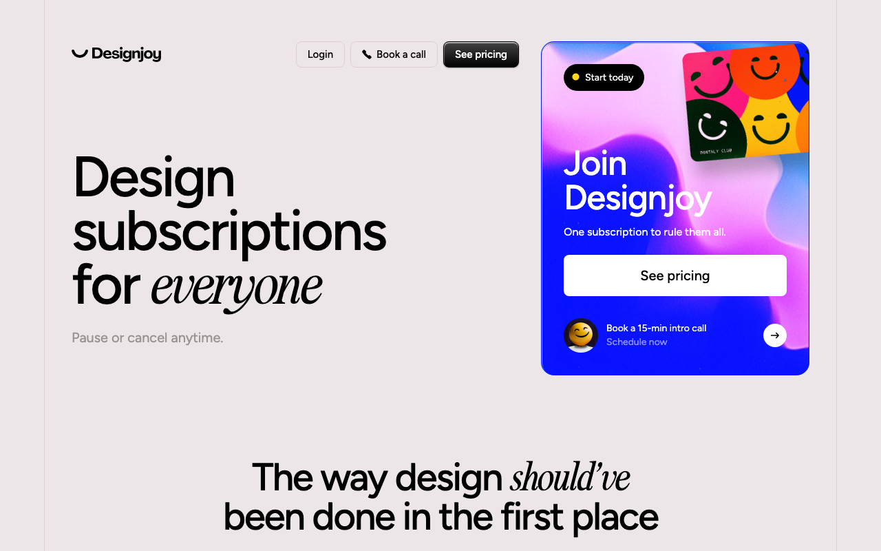 Главная страница DesignJoy