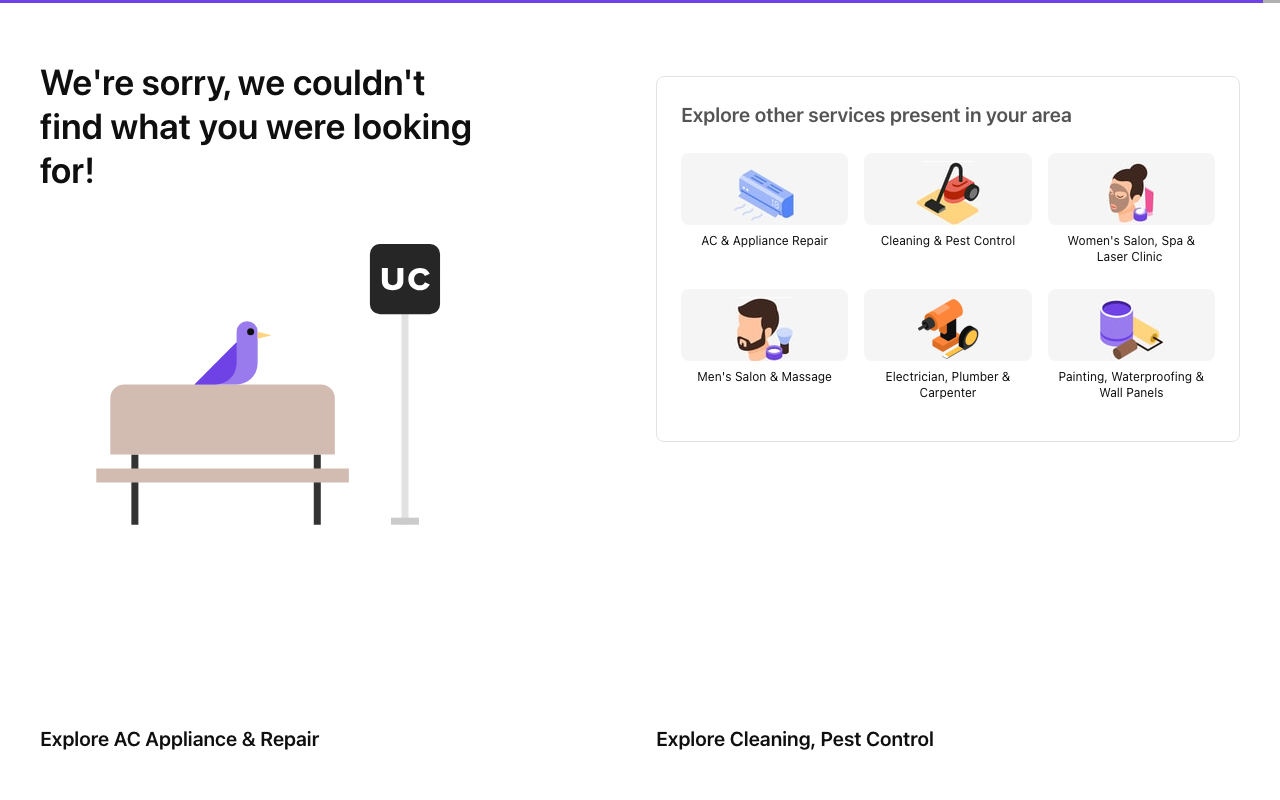 Категории услуг Urban Company