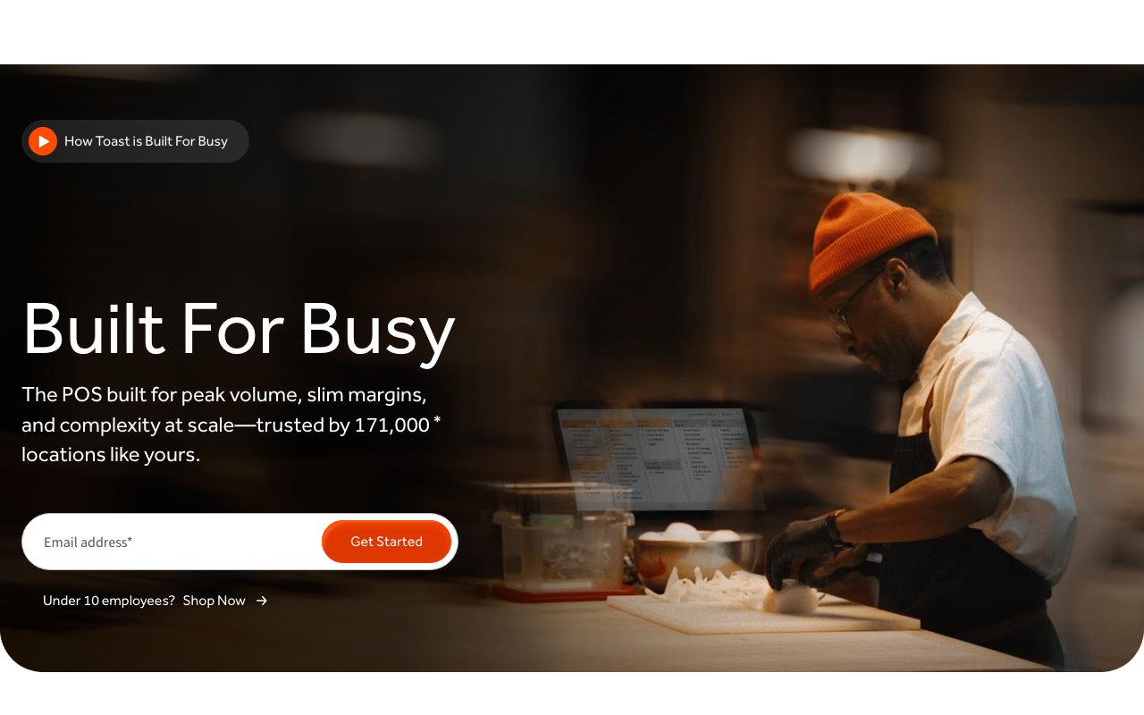 Главная страница Toast — POS-система для ресторанов