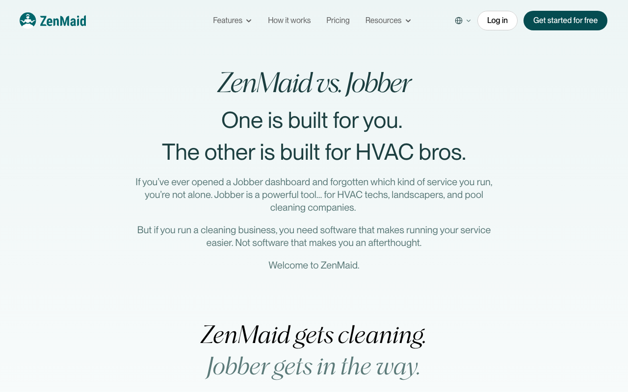 ZenMaid против Jobber